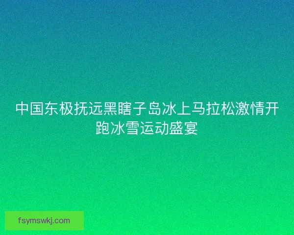 中国东极抚远黑瞎子岛冰上马拉松激情开跑冰雪运动盛宴 中国东极抚远黑瞎子岛冰上马拉松激情开跑冰雪运动盛宴