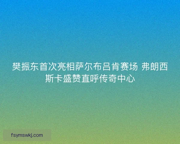 樊振东首次亮相萨尔布吕肯赛场 弗朗西斯卡盛赞直呼传奇中心