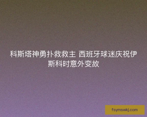 科斯塔神勇扑救救主 西班牙球迷庆祝伊斯科时意外变故